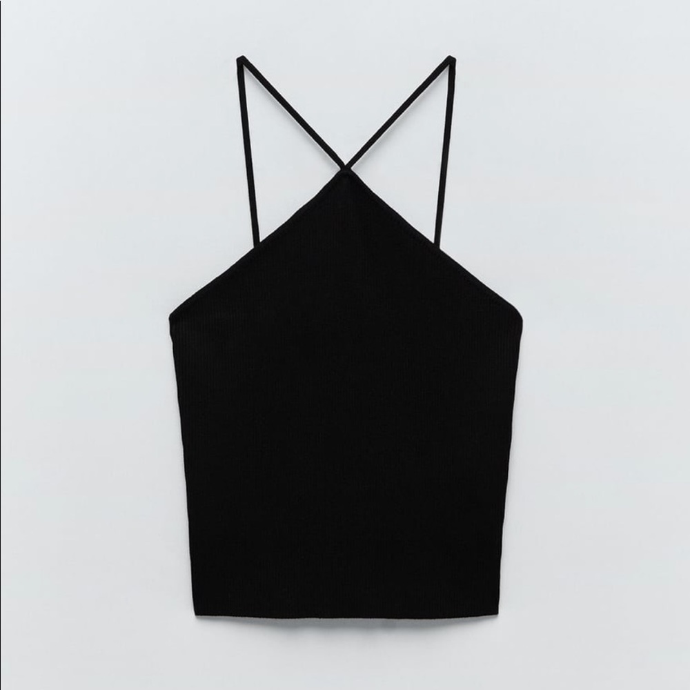 Zara Cut Out Knit Top NWT